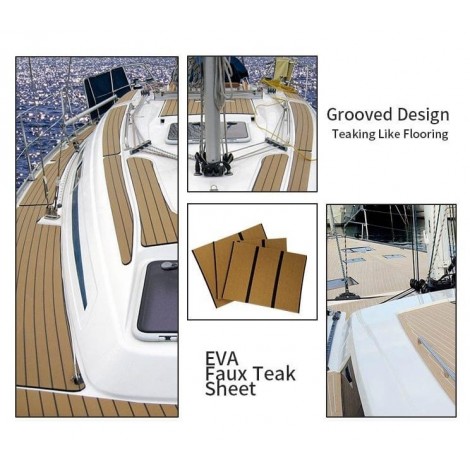 Συνθετικό πάτωμα σκαφών EVA FAUX TEAK